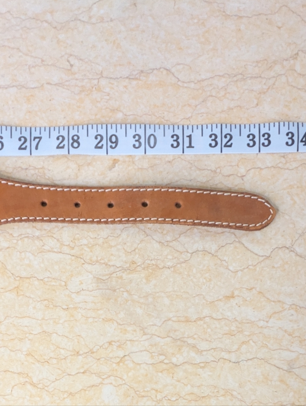 Vintage Off White Braided Brown Leather Belt Gold Tone Buckle Women's S - Picture 13 of 13